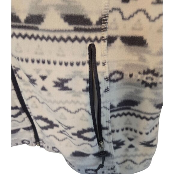 Free Country Womens Full-Zip Polar Fleece Jacket Aztec Print Large - Picture 5 of 9